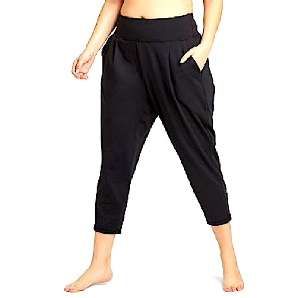 NWT All in Motion Black Loose Fit Mid-Rise Practice Pants Size Small